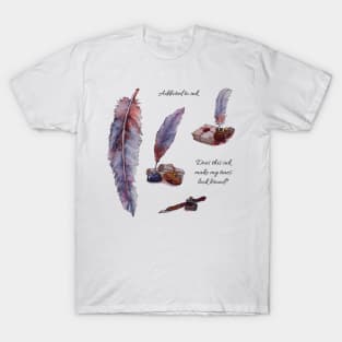 Watercolor Addicted to ink calligraphy set T-Shirt